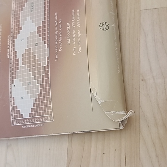 Nordstrom Sheer Control Top Pantyhose Sheer Toe Black Size C - Picture 7 of 7